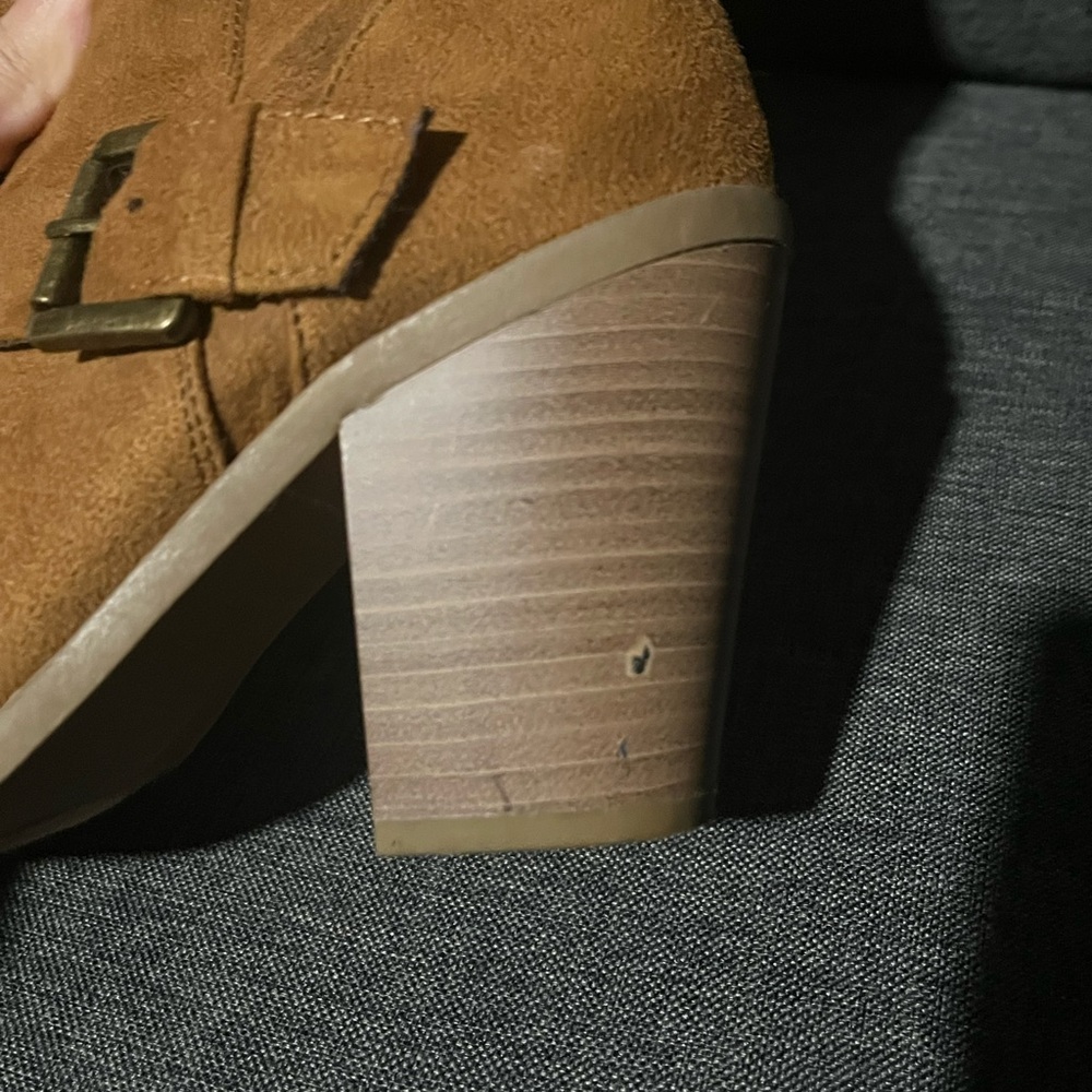 Women's Tan Suede Boots - Picture 6 of 10